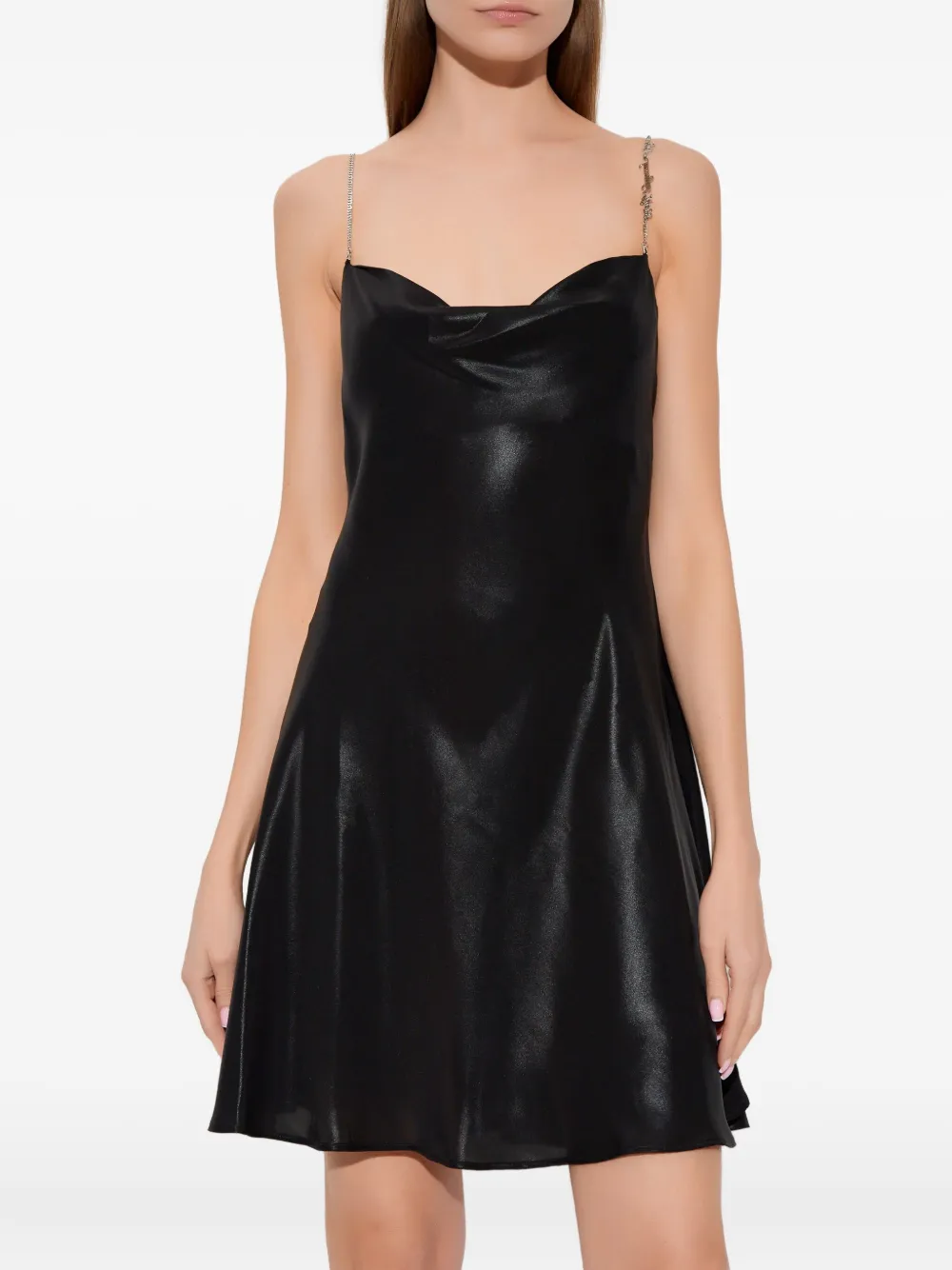 Diesel D-mintel Chain Strap Mini Dress In Black