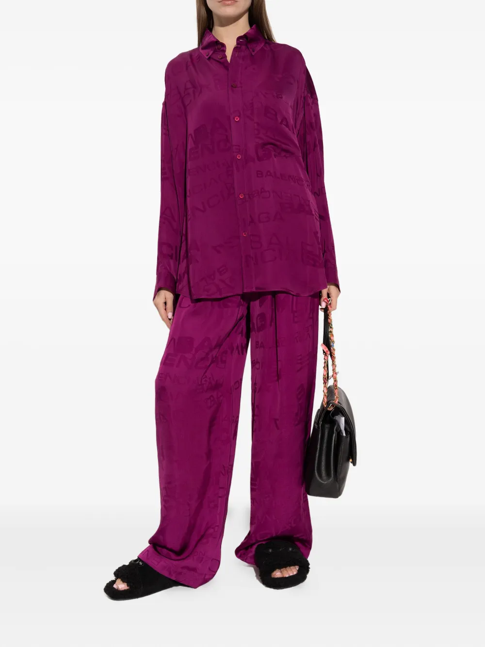 Balenciaga Slippers met gesp Zwart