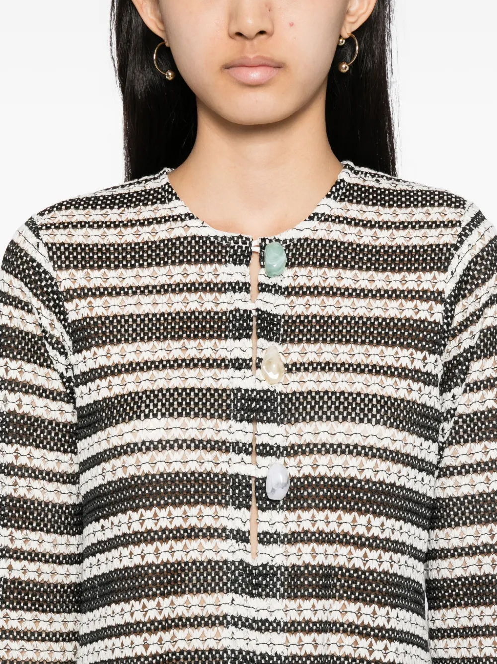 Bambah Gehaakte maxi-jurk Zwart