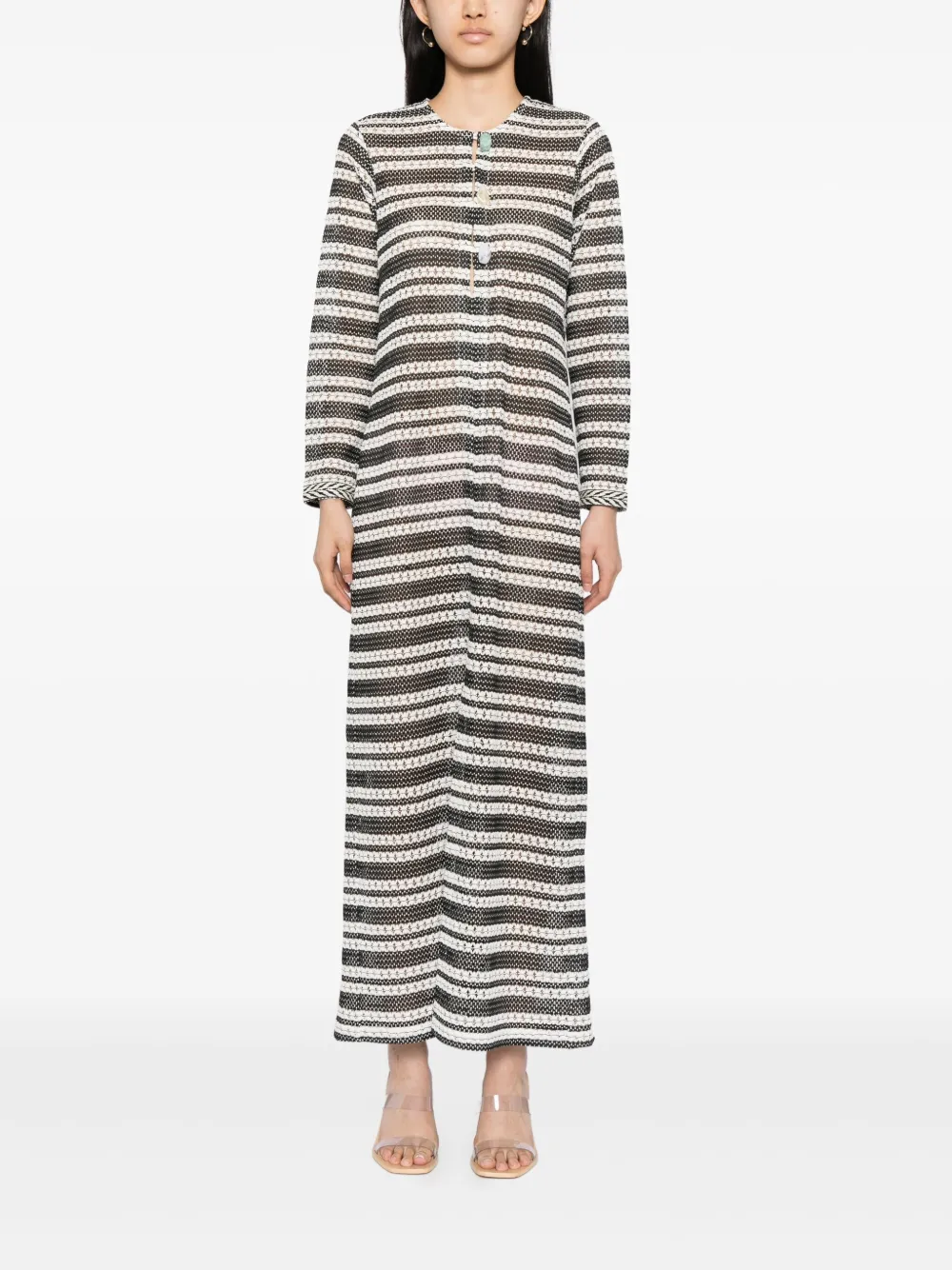 Bambah Gehaakte maxi-jurk - Zwart