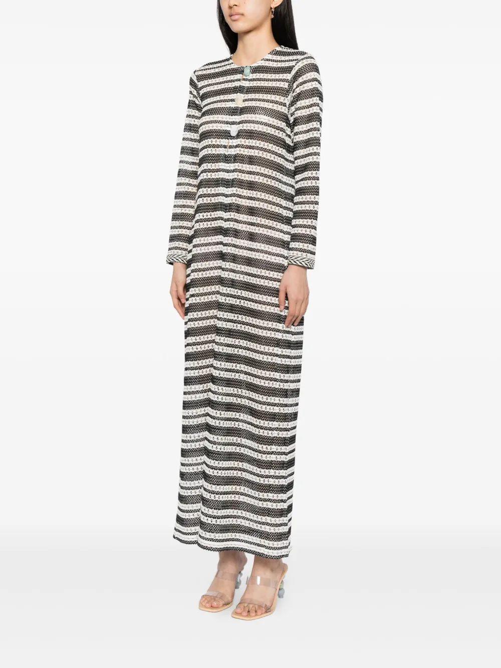 Bambah Gehaakte maxi-jurk Zwart