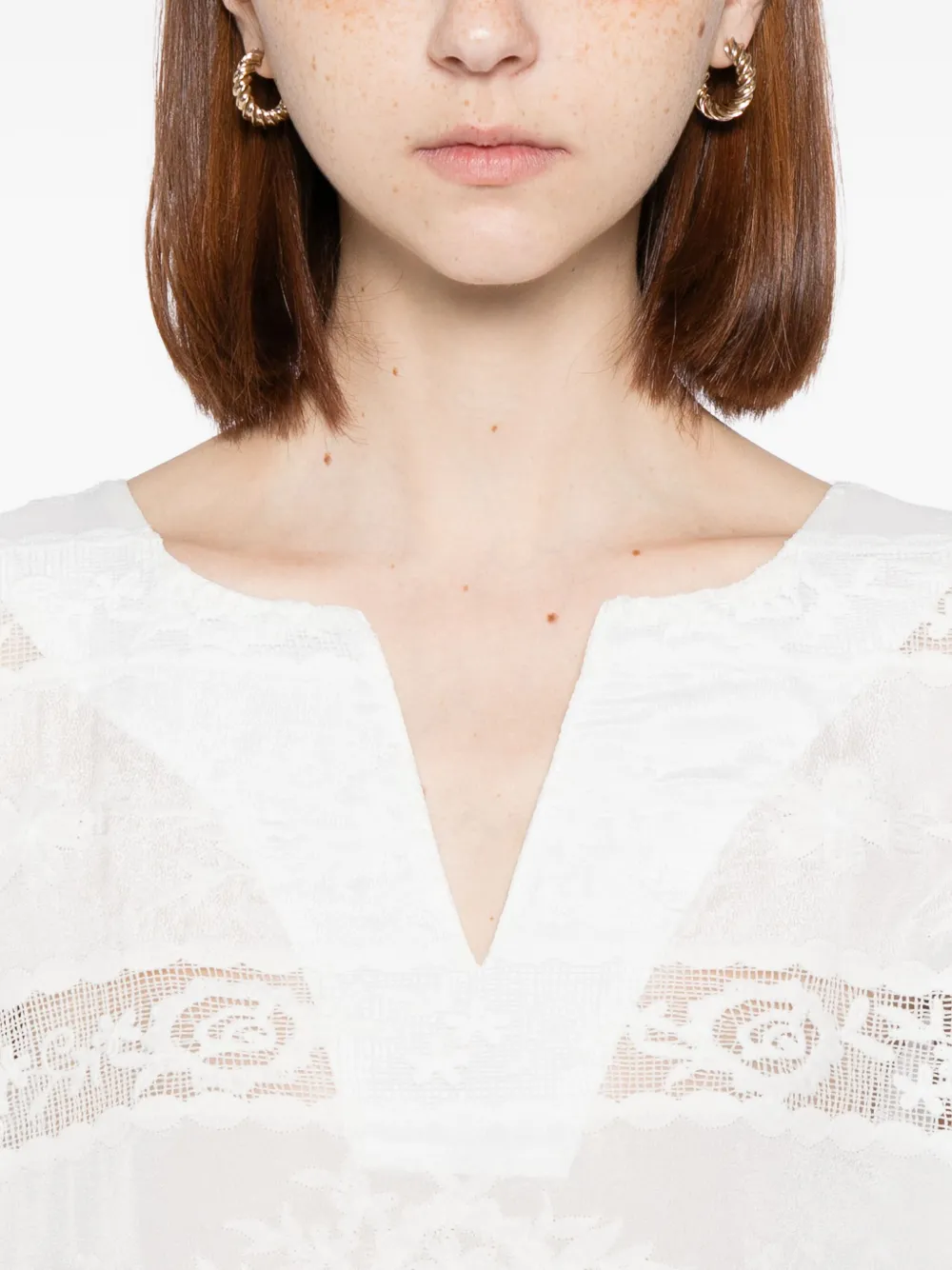 Bambah Lotis mini-jurk Wit