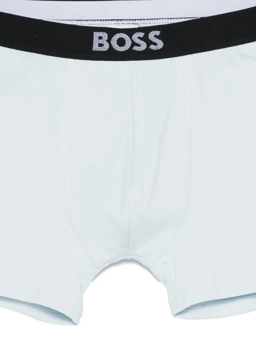 BOSS Kidswear Twee boxershorts met logoband Grijs