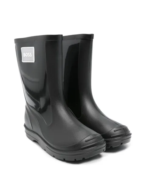 BOSS Kidswear logo-patch rain boots