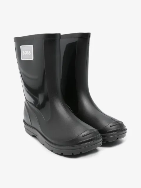 BOSS Kidswear logo-patch rain boots