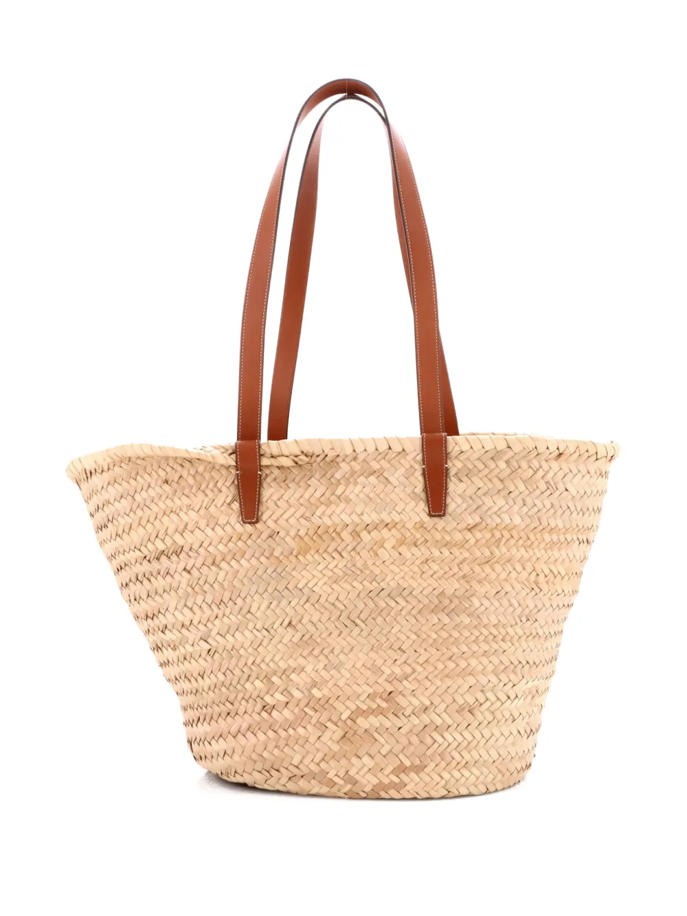 Celine Pre-Owned Triomphe Basket Raffia with Leather Large shoulder bag | Pre-Owned | Image 2