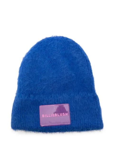 Billieblush logo-patch beanie hat