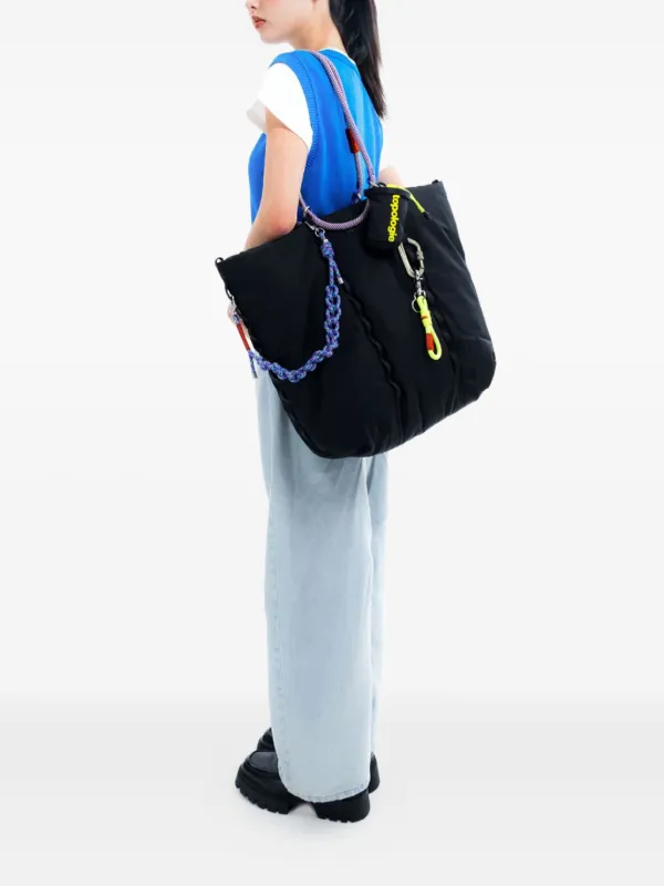 Topologie Cloud ribbon-detail Tote Bag Black FARFETCH ID