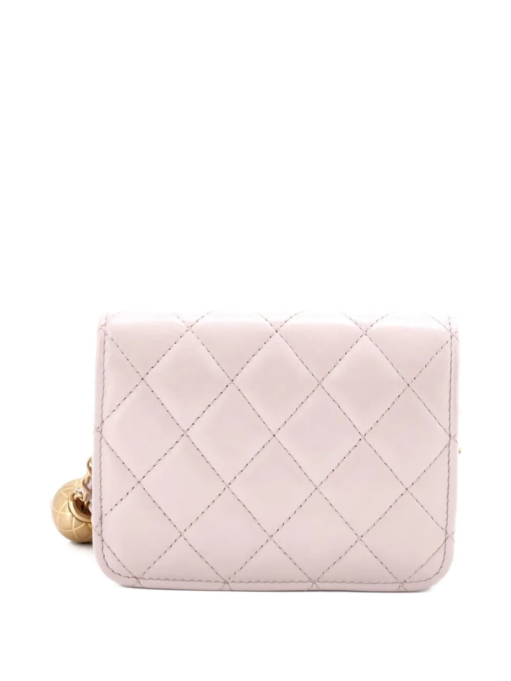 Pre-owned Chanel Pearl Crush Flap Clutch With Chain Quilted Lambskin Mini Crossbody Bag