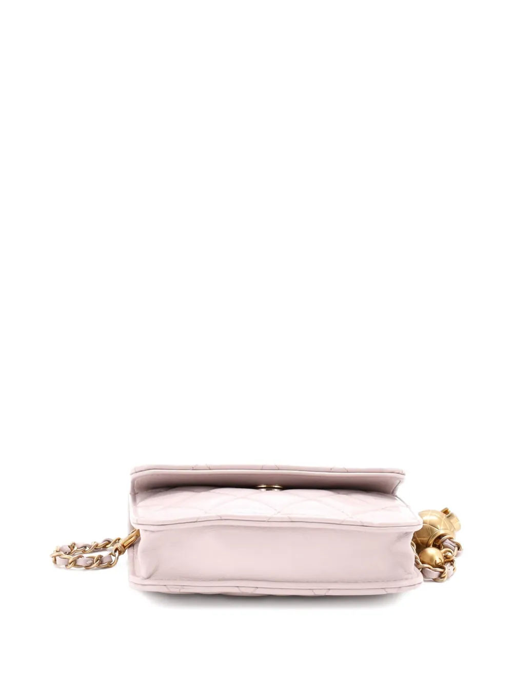 Pre-owned Chanel Pearl Crush Flap Clutch With Chain Quilted Lambskin Mini Crossbody Bag