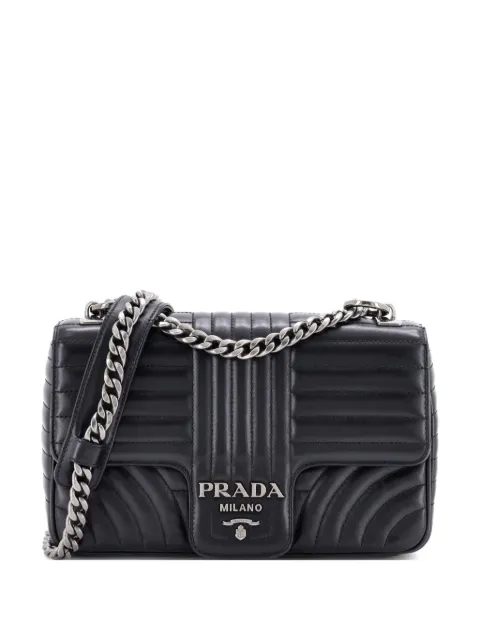 Prada Pre-Owned Chain Flap Shoulder Bag Diagramme Quilted Leather Medium crossbody bag
