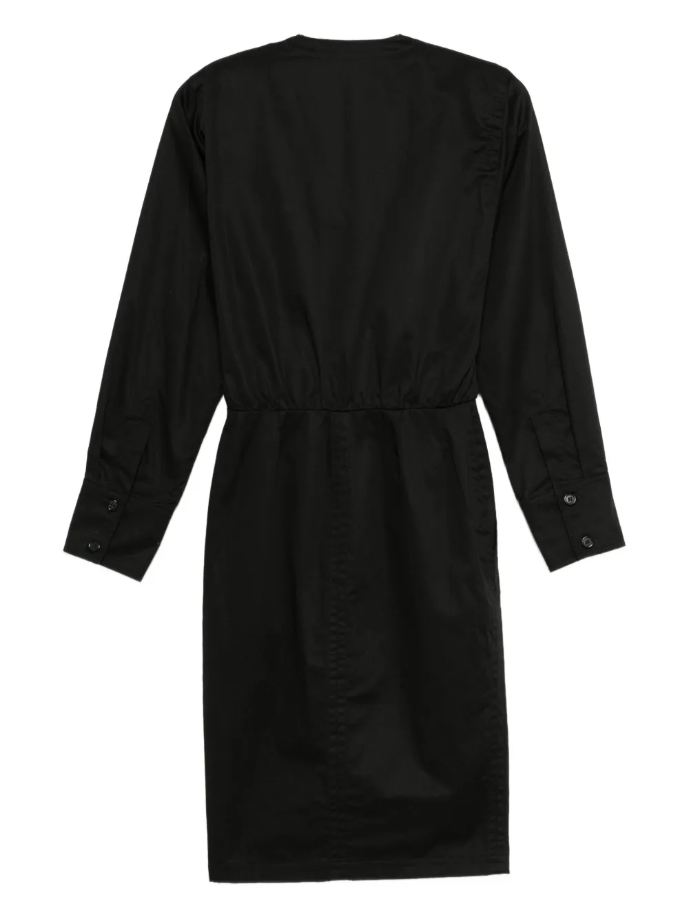 Saint Laurent Pre-Owned Midi-wikkeljurk - Zwart