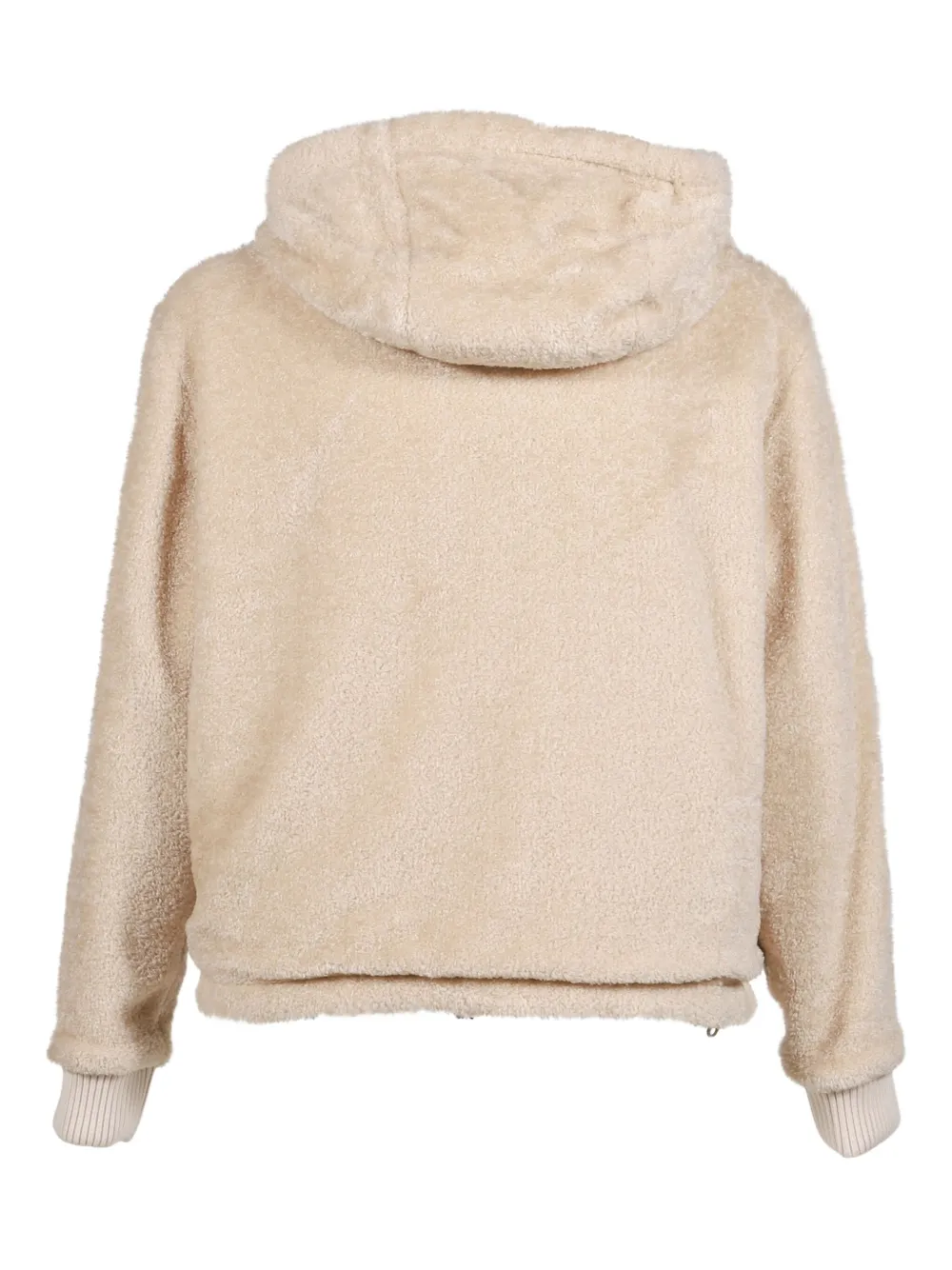 Moncler Hooded Zip Jacket In Neutral