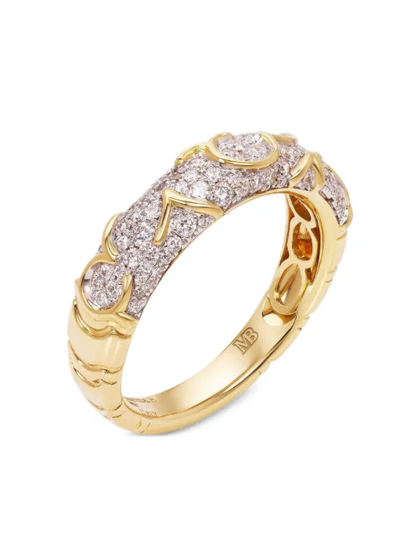 Marina B 18K Yellow Gold Ondine Diamond Ring