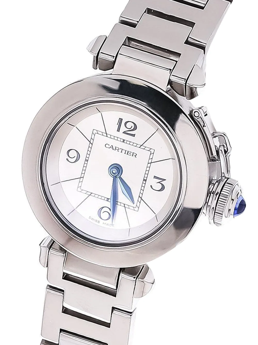 Pre-owned Cartier 2010 Ss Miss Pasha 27mm In White