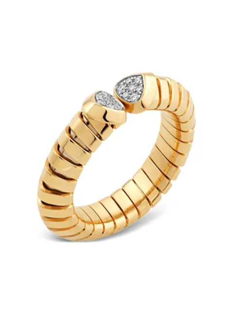 MARINA B anillo Trisolina en oro amarillo de 18kt con diamantes