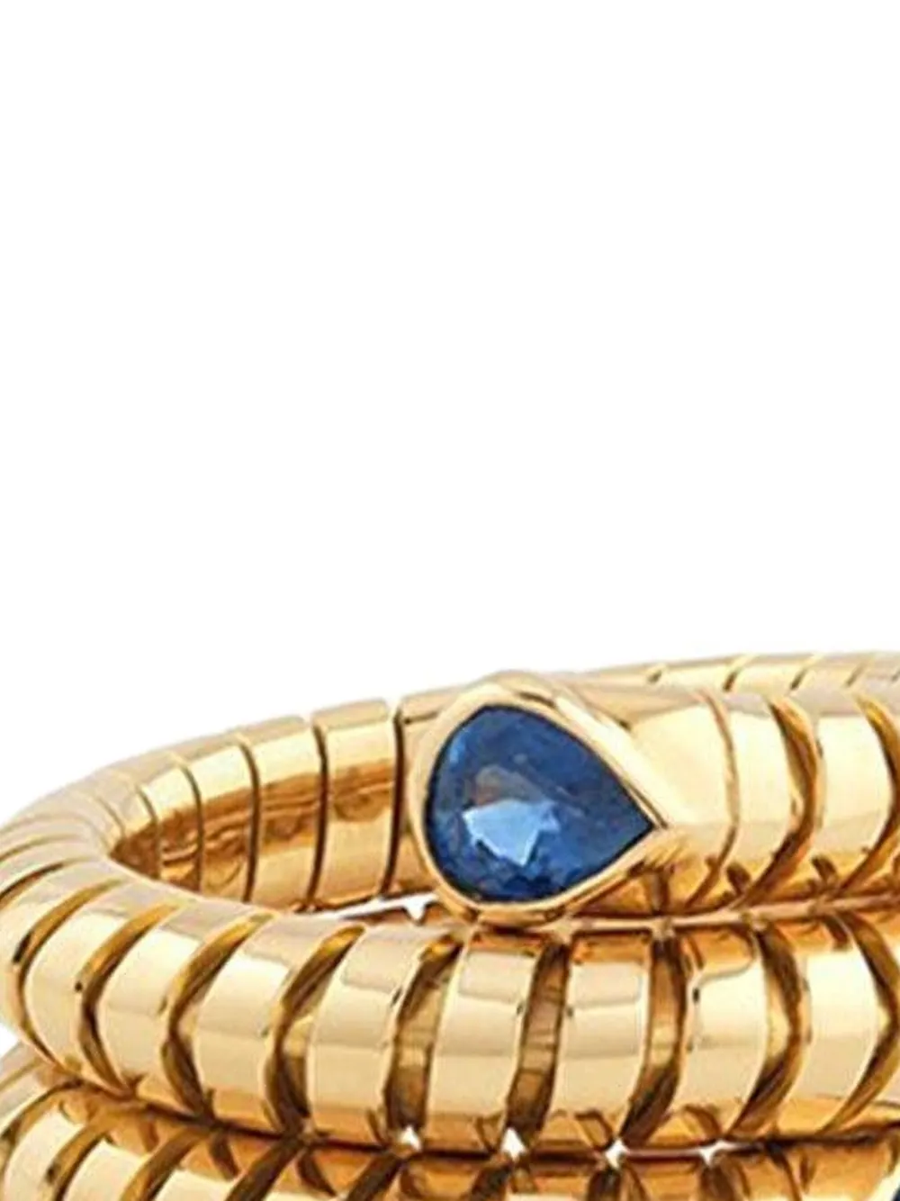  Marina B 18k Yellow Gold Sapphire Trisola Ring 