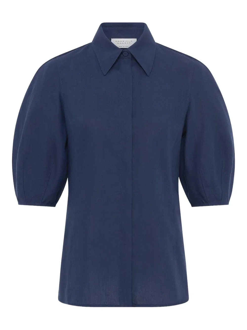 Gabriela Hearst Sansi Puff-sleeve Shirt In Blue