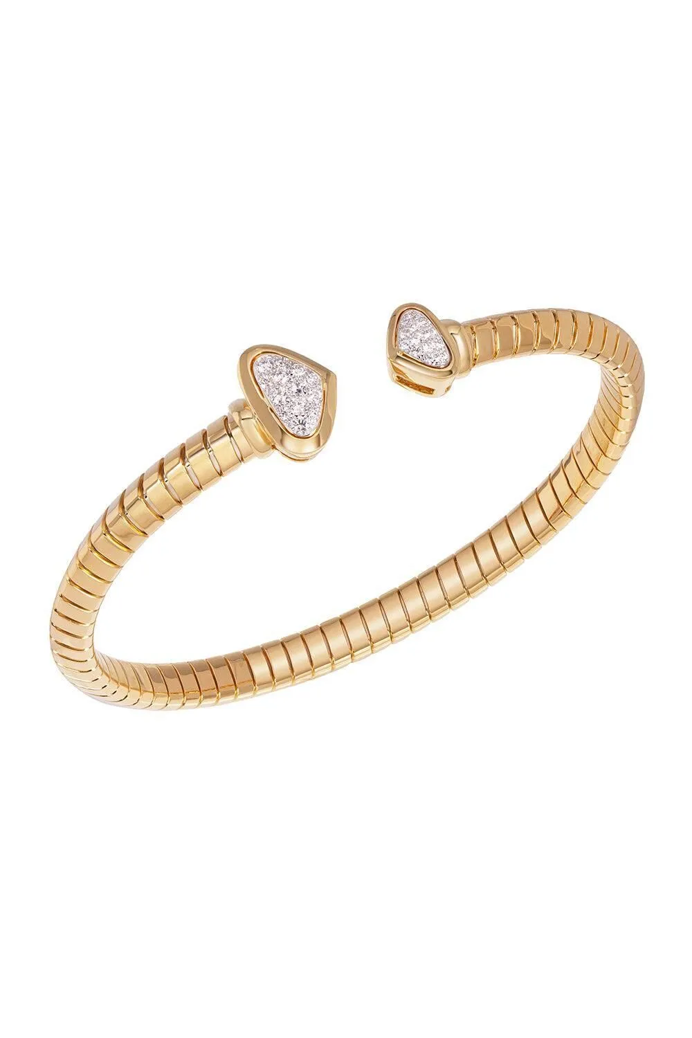 MARINA B 18K yellow gold Trisolina Castanga diamond bangle bracelet - Oro
