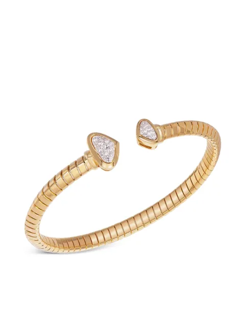 MARINA B 18K yellow gold Trisolina Castanga diamond bangle bracelet 