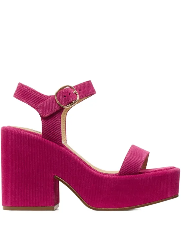 Gabriela Hearst 110mm Iman Platform Sandals in Pink