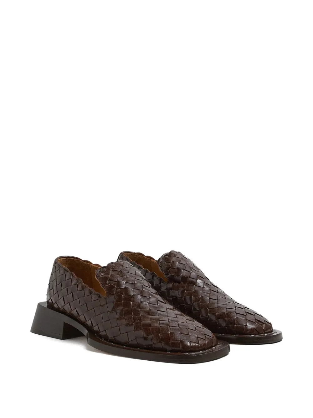 Miista Skye geweven loafers - Bruin