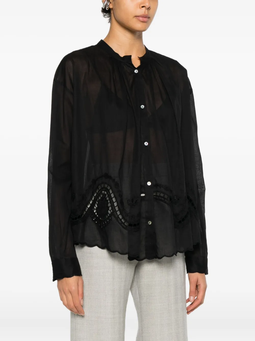 Eyelet Embroidered Shirt