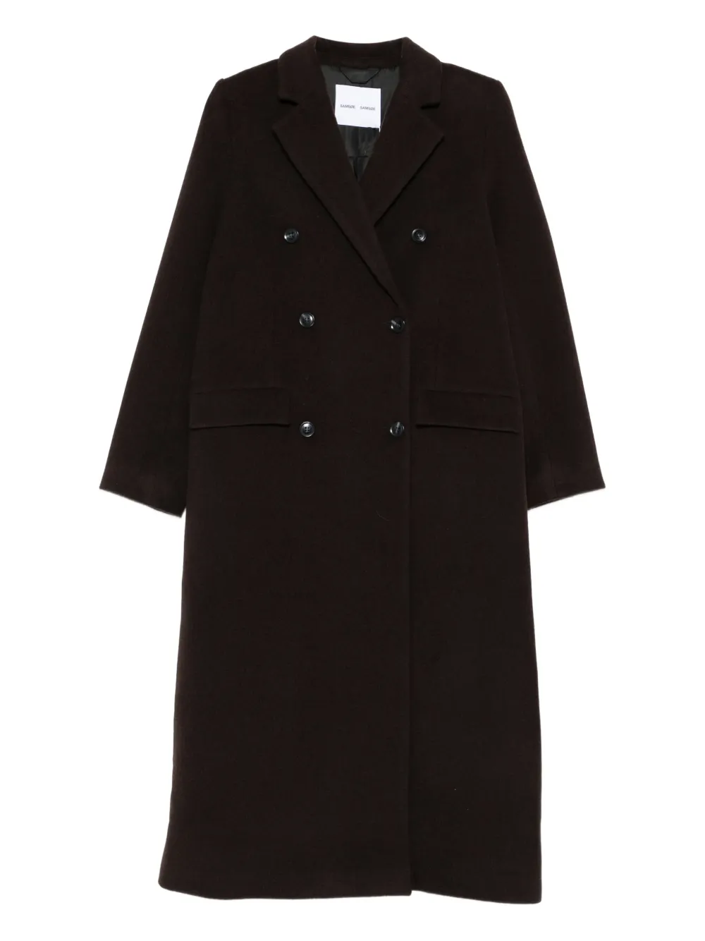 SAMSOE SAMSOE double-breasted coat | Brown | Image 1
