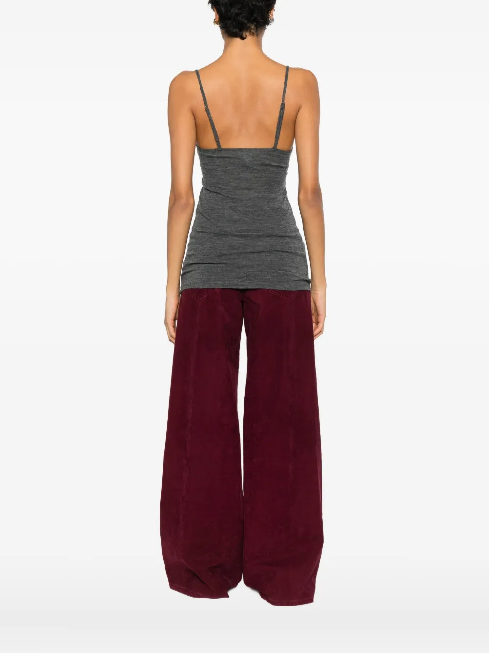 Forte Forte Lace-trim Top In Gray