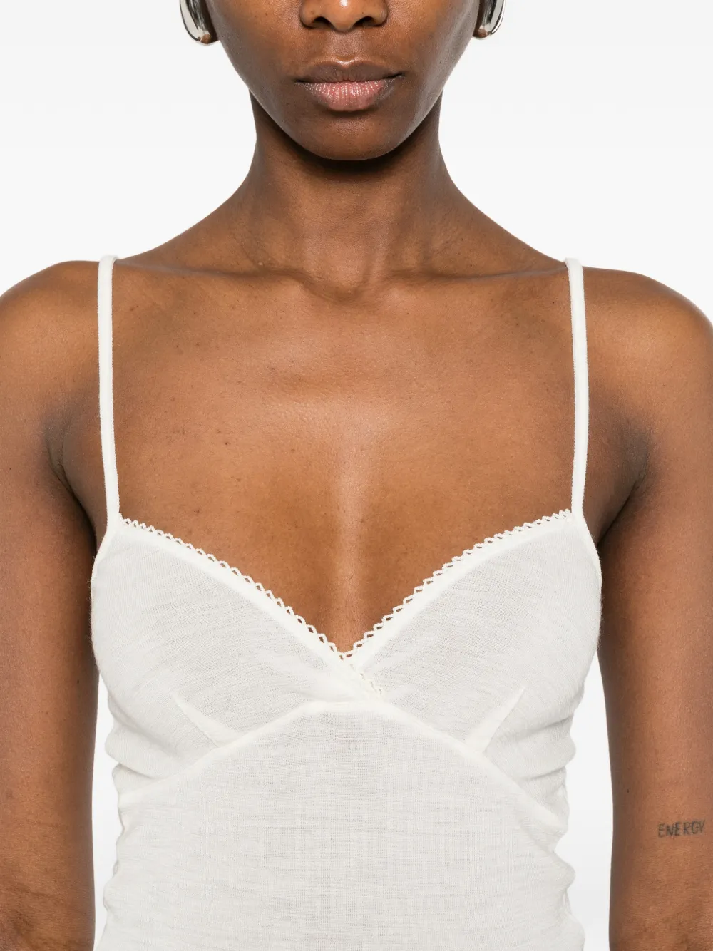 Forte Top met gewelfde afwerking Beige