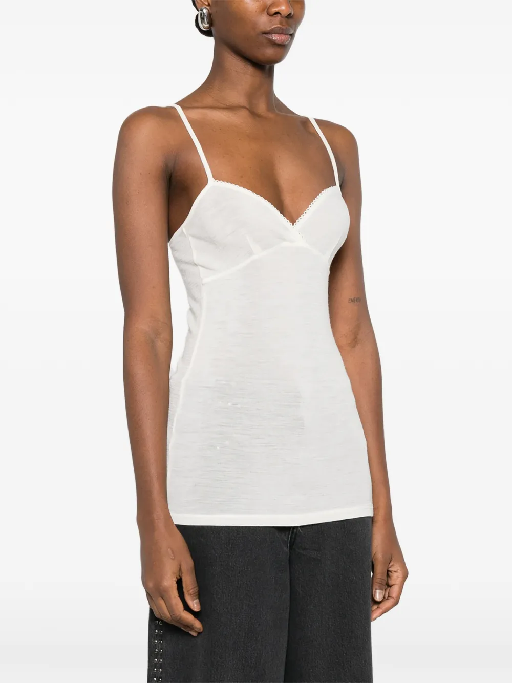  Forte Forte Scalloped-trim Top - Neutrals 