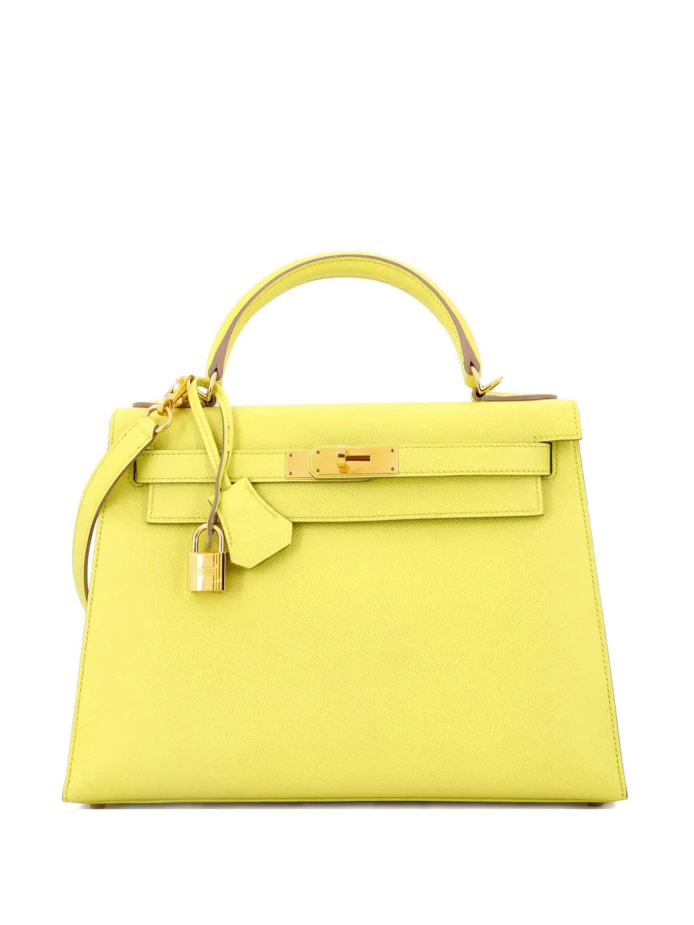 Hermès Pre-Owned Kelly Handbag Yellow Epsom with Gold Hardware 28 satchel | Yellow | Image 1