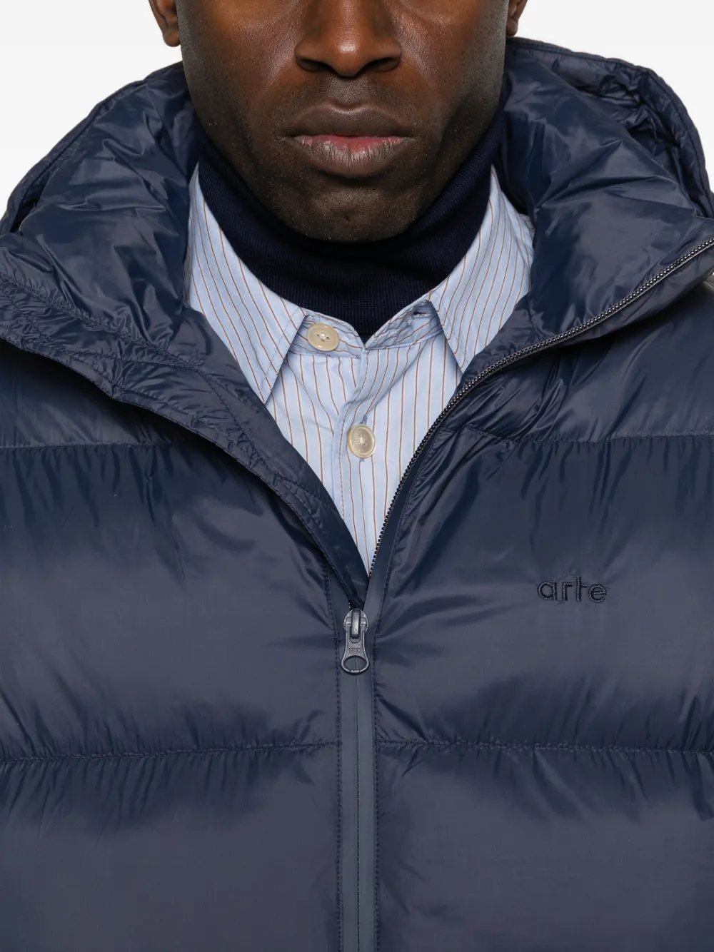 Arte Antwerp Gevoerd jack met capuchon Blauw