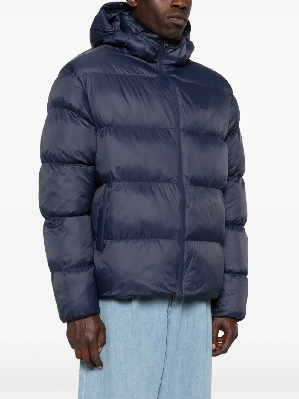  Arte Antwerp Hooded Quilted Jacket - Blue 