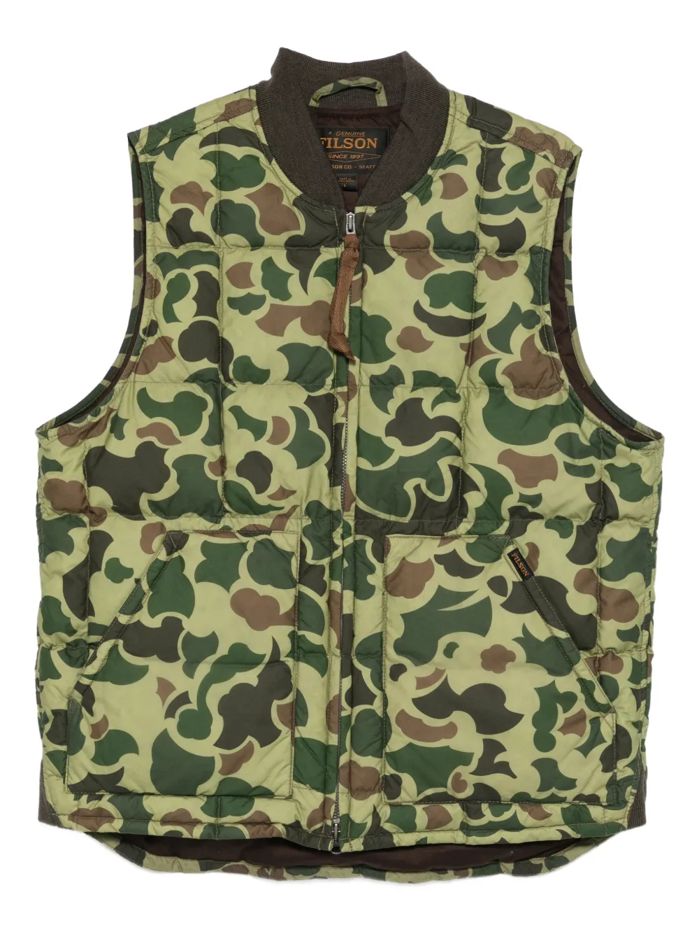 Filson camouflage-pattern quilted jacket | Green | Image 1