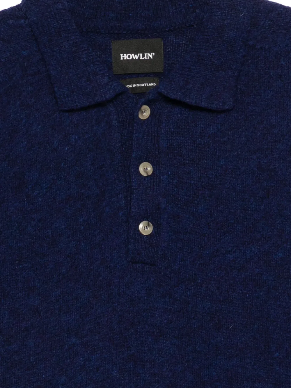Howlin' Ghost Pressure Buttoned Polo Shirt In Blue