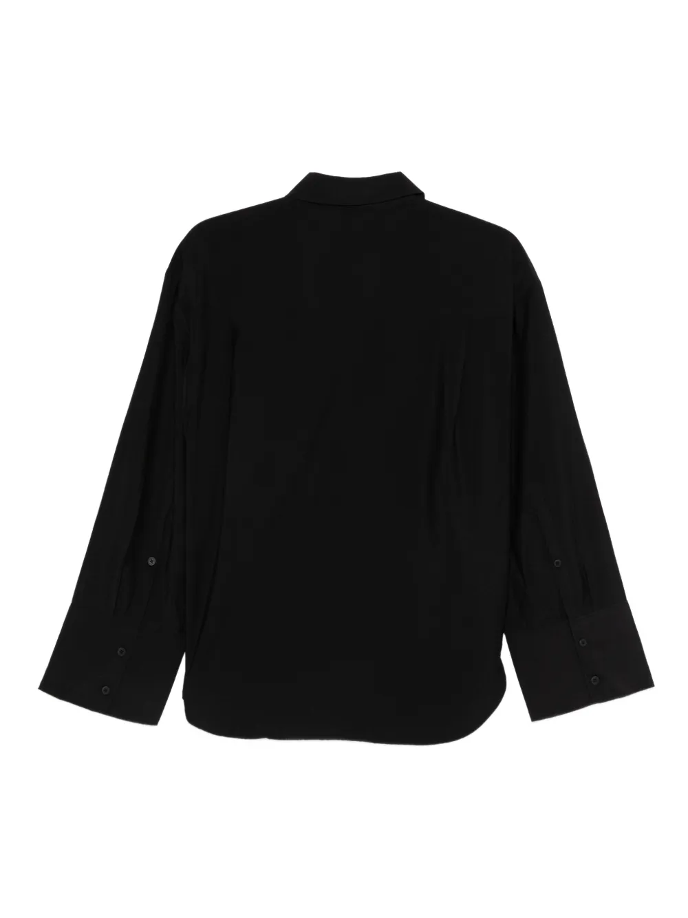 Closed embroidered shirt - Zwart