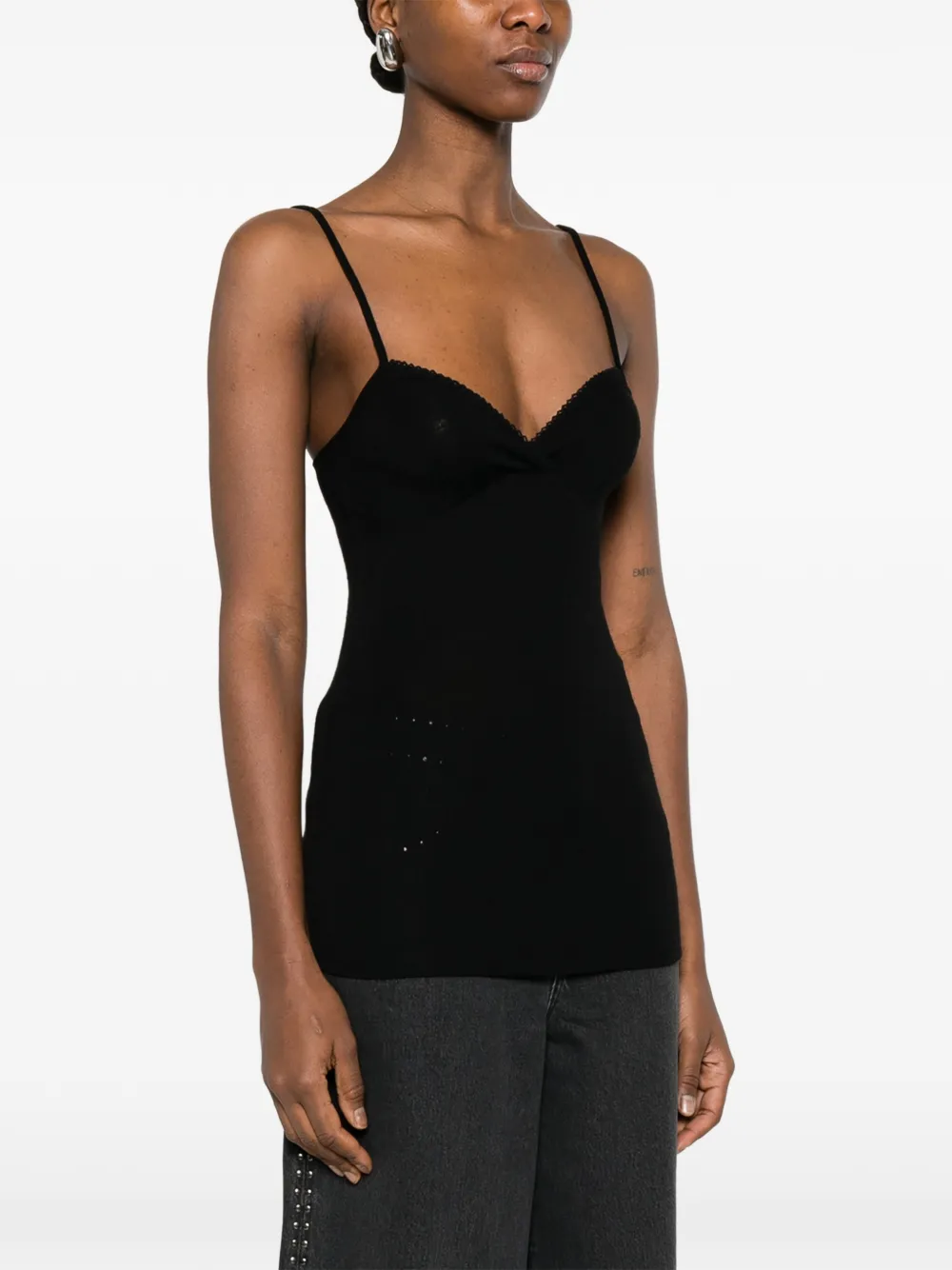  Forte Forte Scalloped-trim Top - Black 