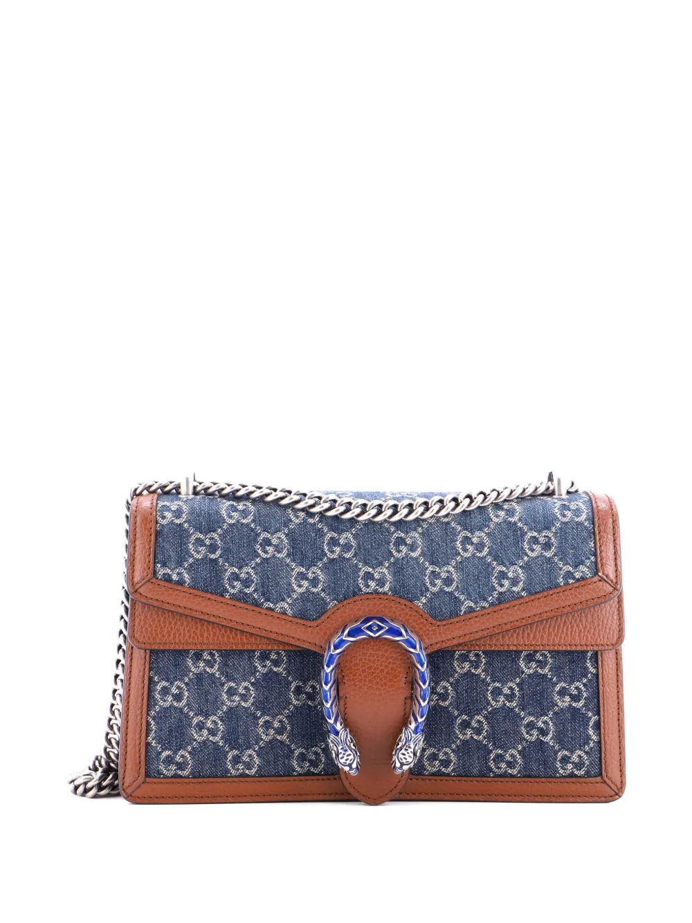 Pre-owned Gucci Dionysus Bag Gg Denim Small Shoulder Bag In Blue