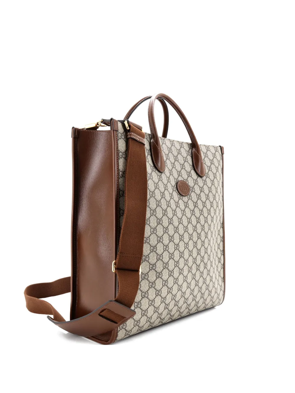 Interlocking G Gg Coated Canvas Vertical Tote Bag