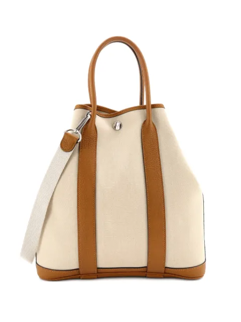 Hermès Pre-Owned Garden File Toile and Leather 28 tote bag