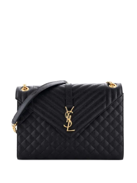 Saint Laurent Pre-Owned Classic Monogram Envelope Satchel Mixed Matelasse Leather Large shoulder bag