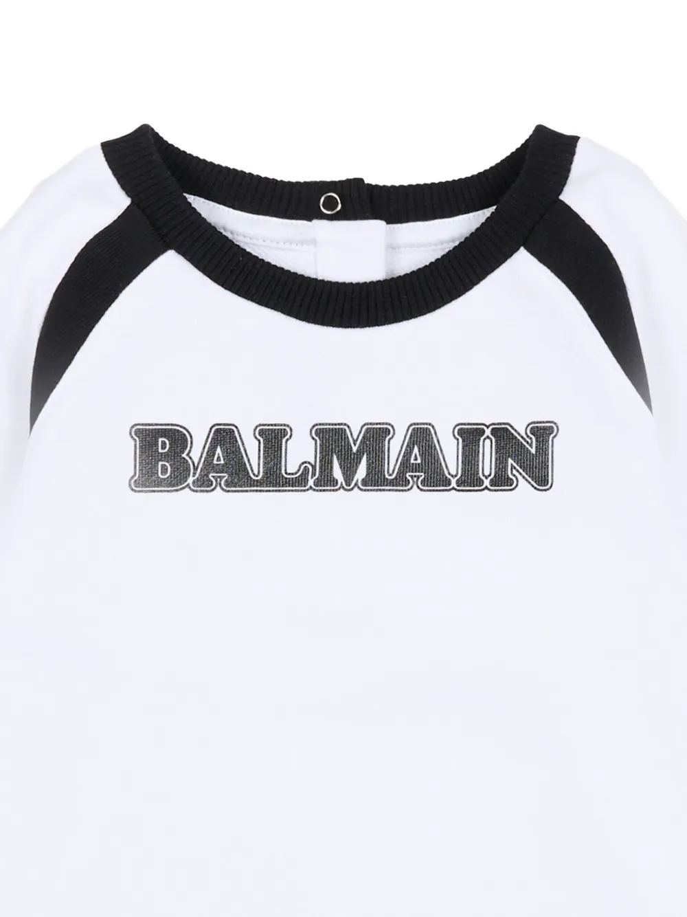 Balmain Kids Raglan sweater met ronde hals Wit