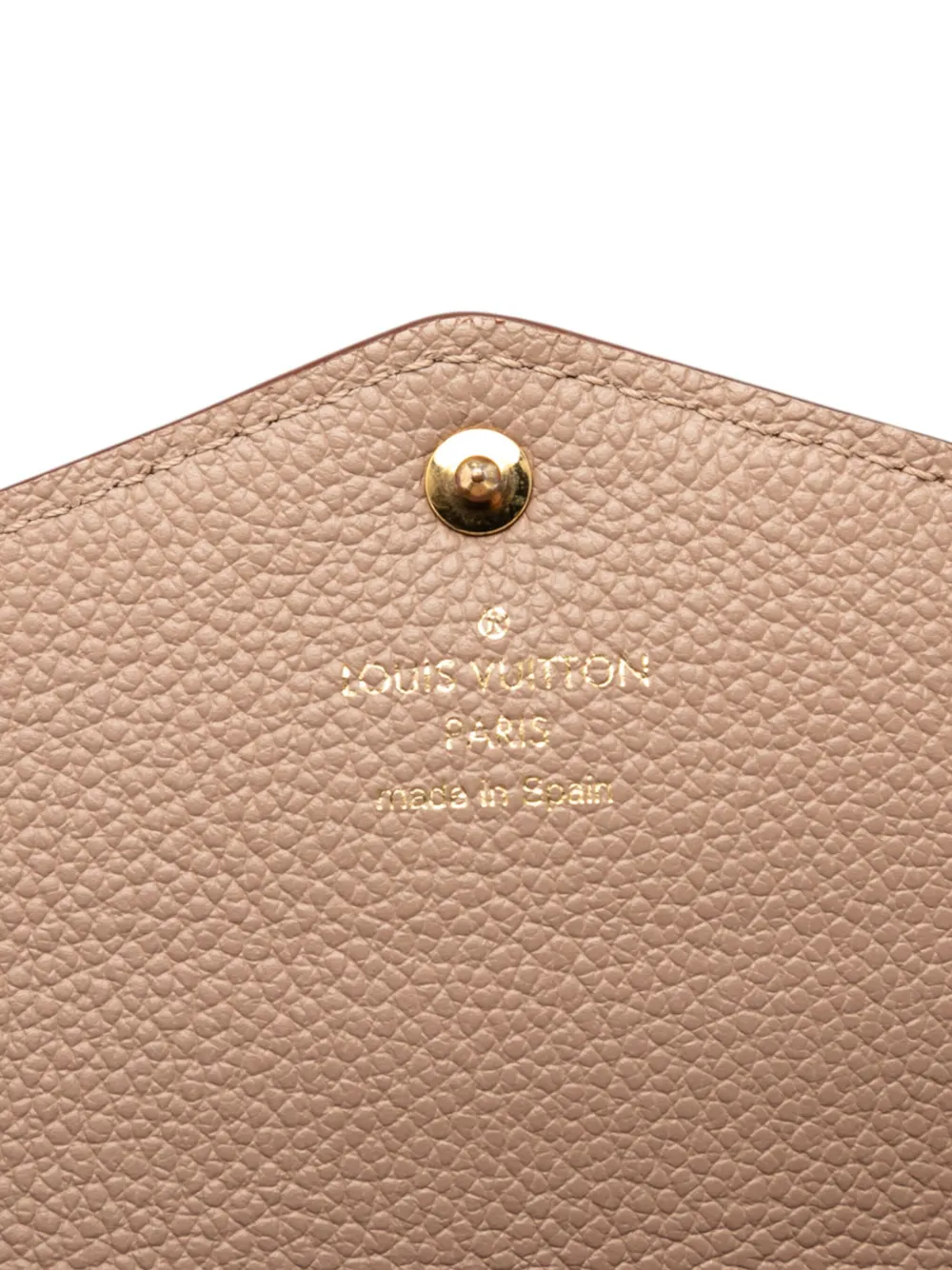 Pre-owned Louis Vuitton 2018 Monogram Empreinte Sarah Wallet Long Wallets In Brown