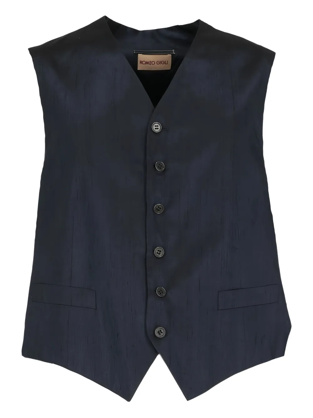 Romeo Gigli Pre-Owned 1990s silk waistcoat - Blau