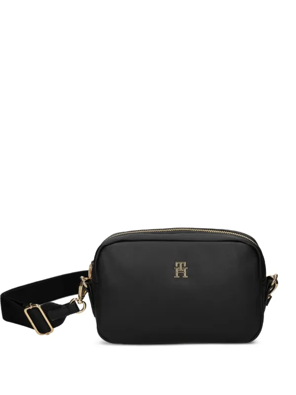 Tommy Hilfiger ショルダーバッグ 黒 モノグラム シック トミー 