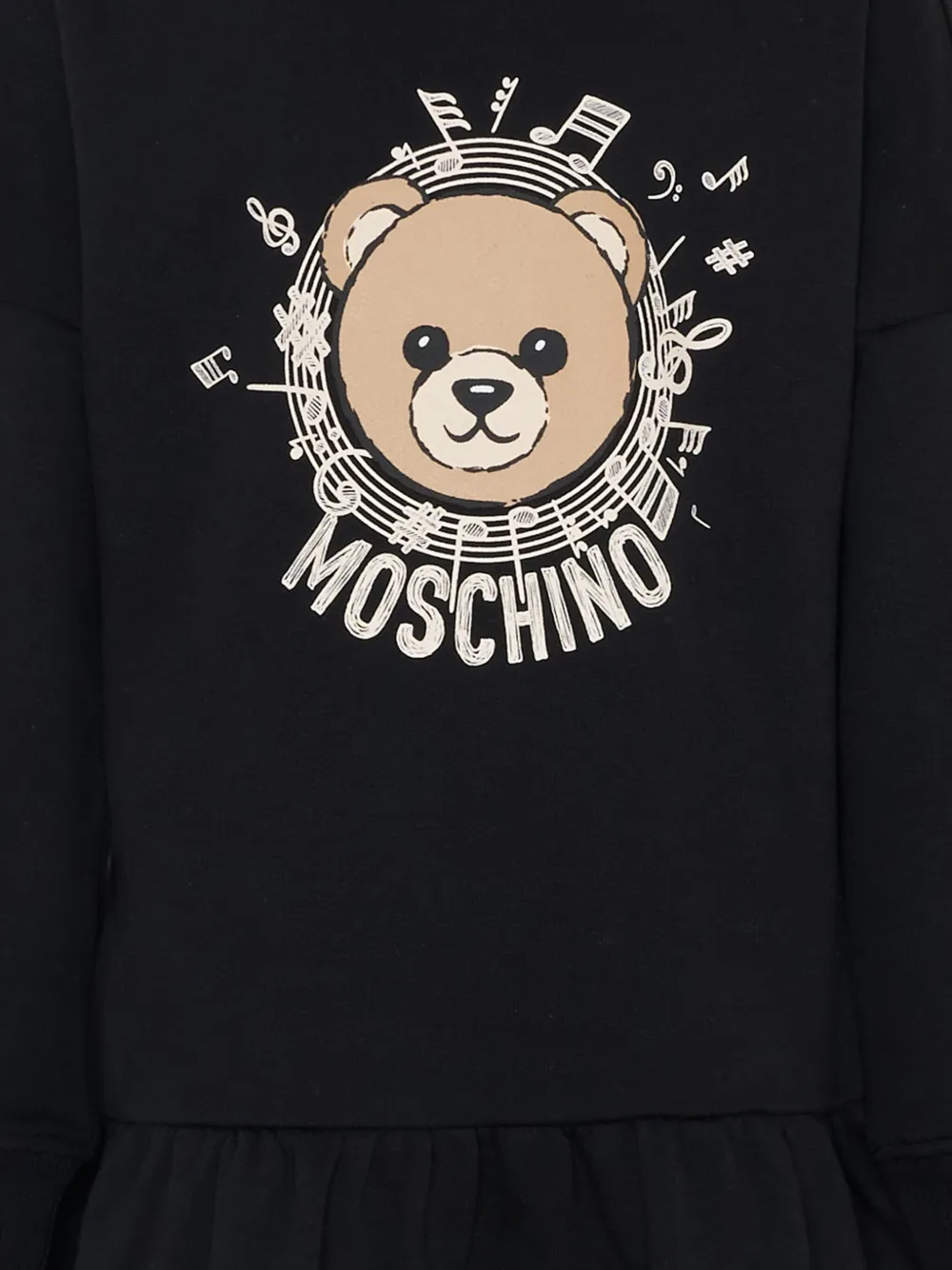 Moschino Kids Jurk met lange mouwen Zwart