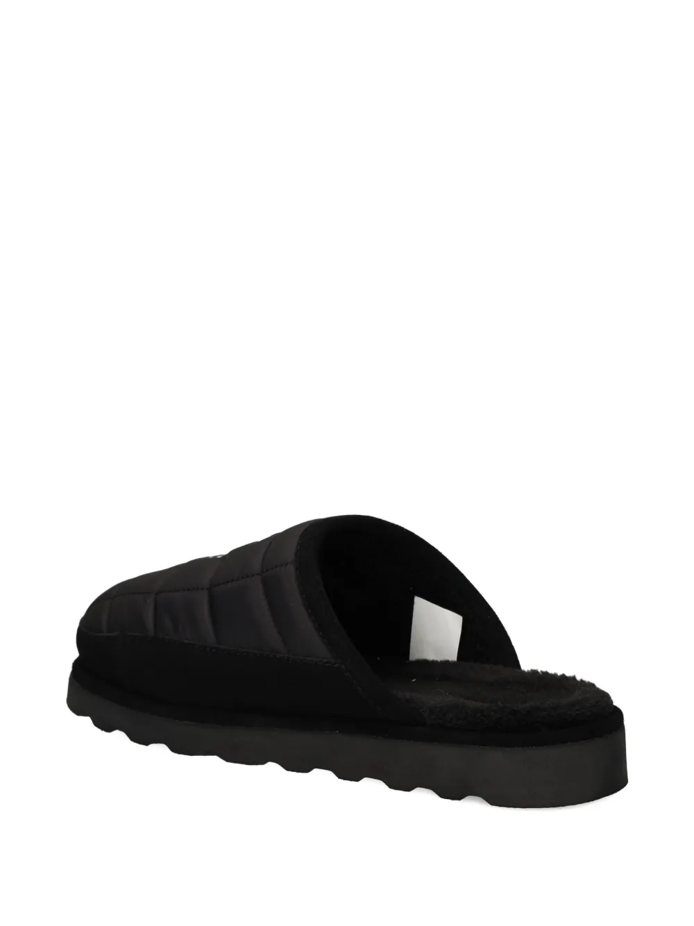 Polo Ralph Lauren Quilted Logo Slippers In Black