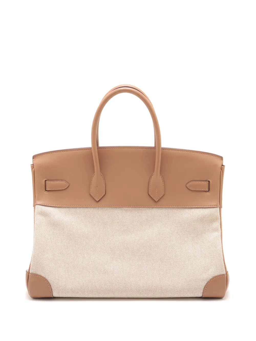 Pre-owned Hermes 2008 Toile H And Swift Birkin 35 Handbag In Brown