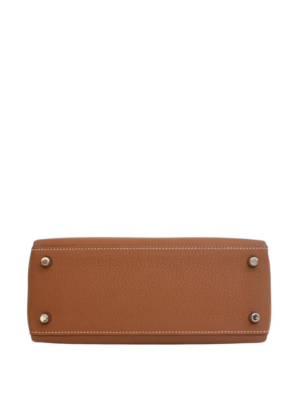Pre-owned Hermes 2019 Togo Kelly Ii Retourne 25 Satchel In Brown